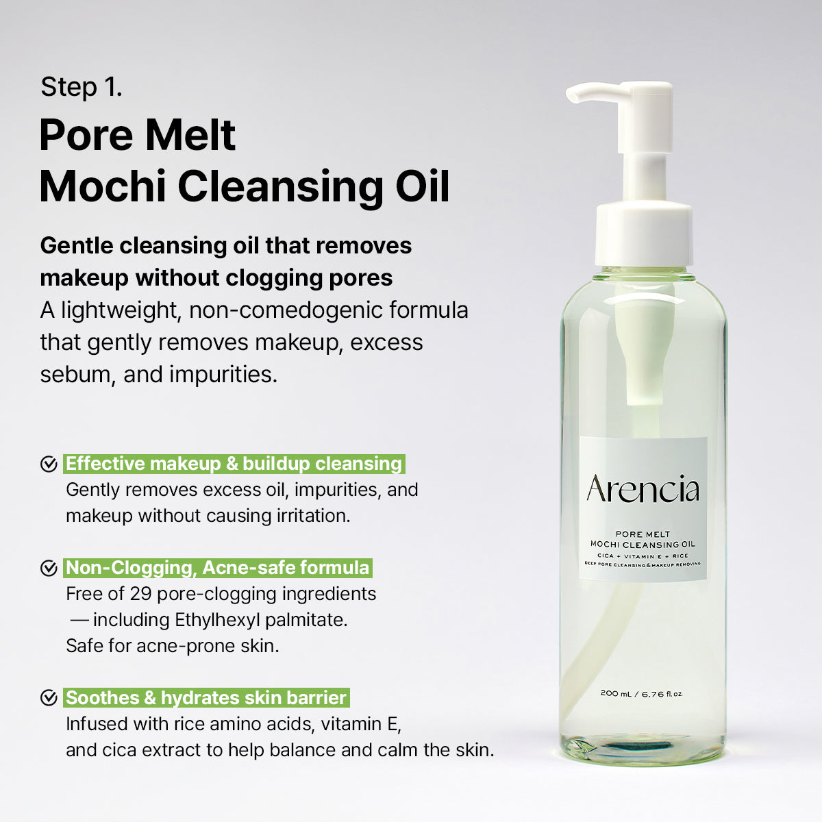 Pore Melt Double Cleansing Duo - Gentle Cleansing Oil & Fresh Green Rice Mochi Cleanser