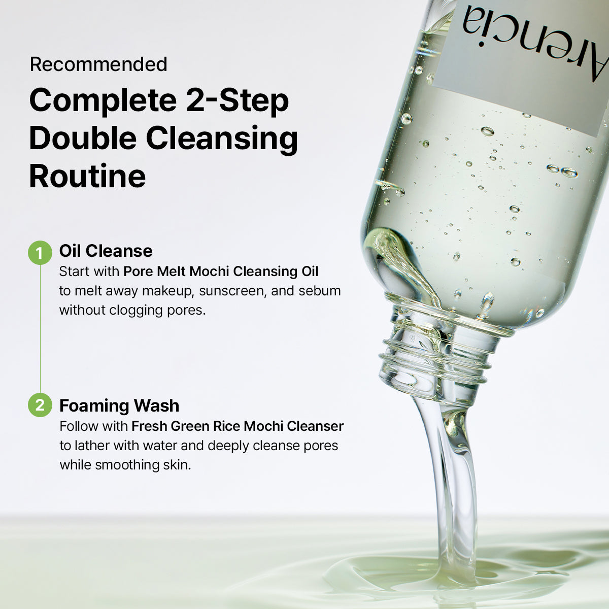 Pore Melt Double Cleansing Duo - Gentle Cleansing Oil & Fresh Green Rice Mochi Cleanser