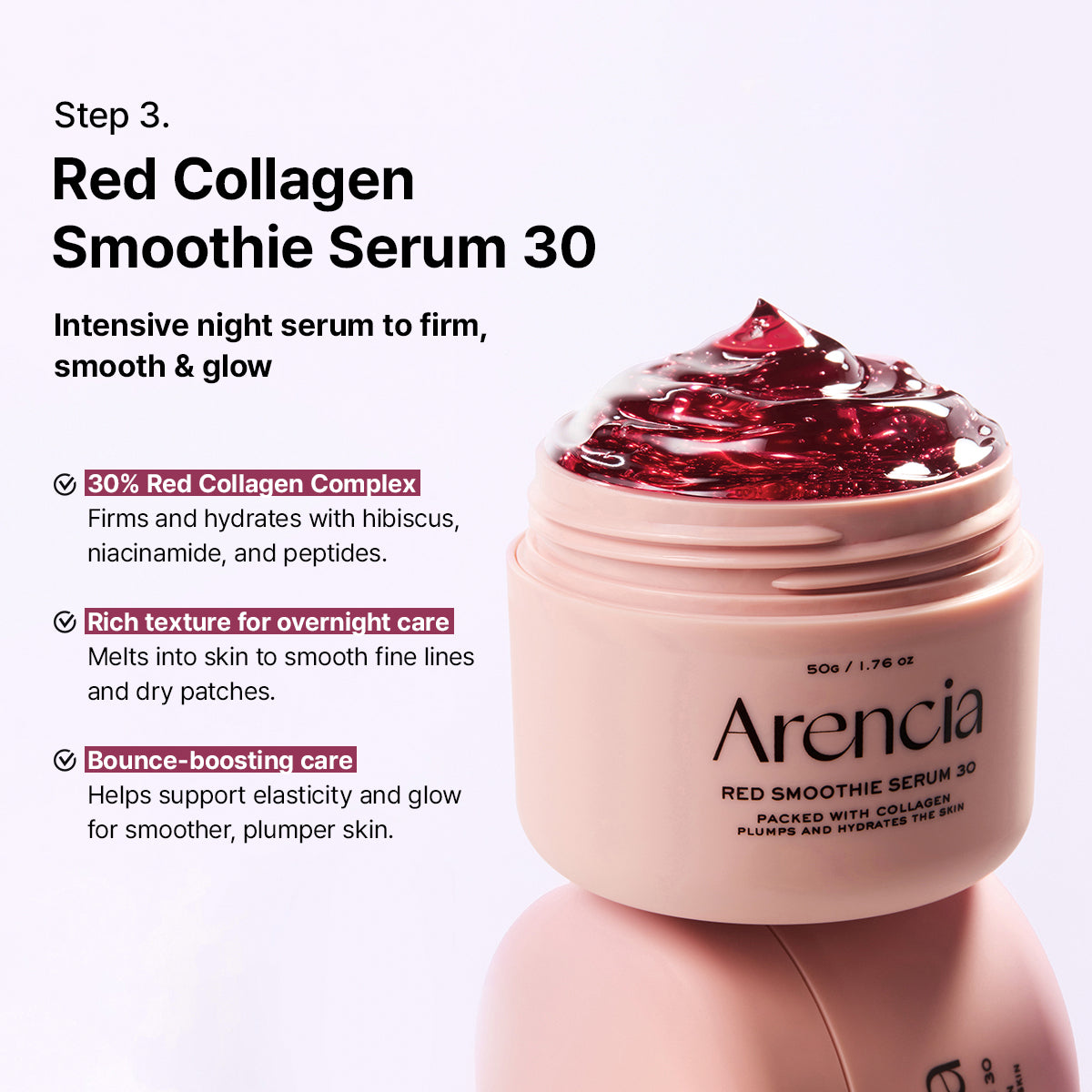 Red Collagen Jello Skin Bundle - Poreless Skin 4-Step Routine | Arencia