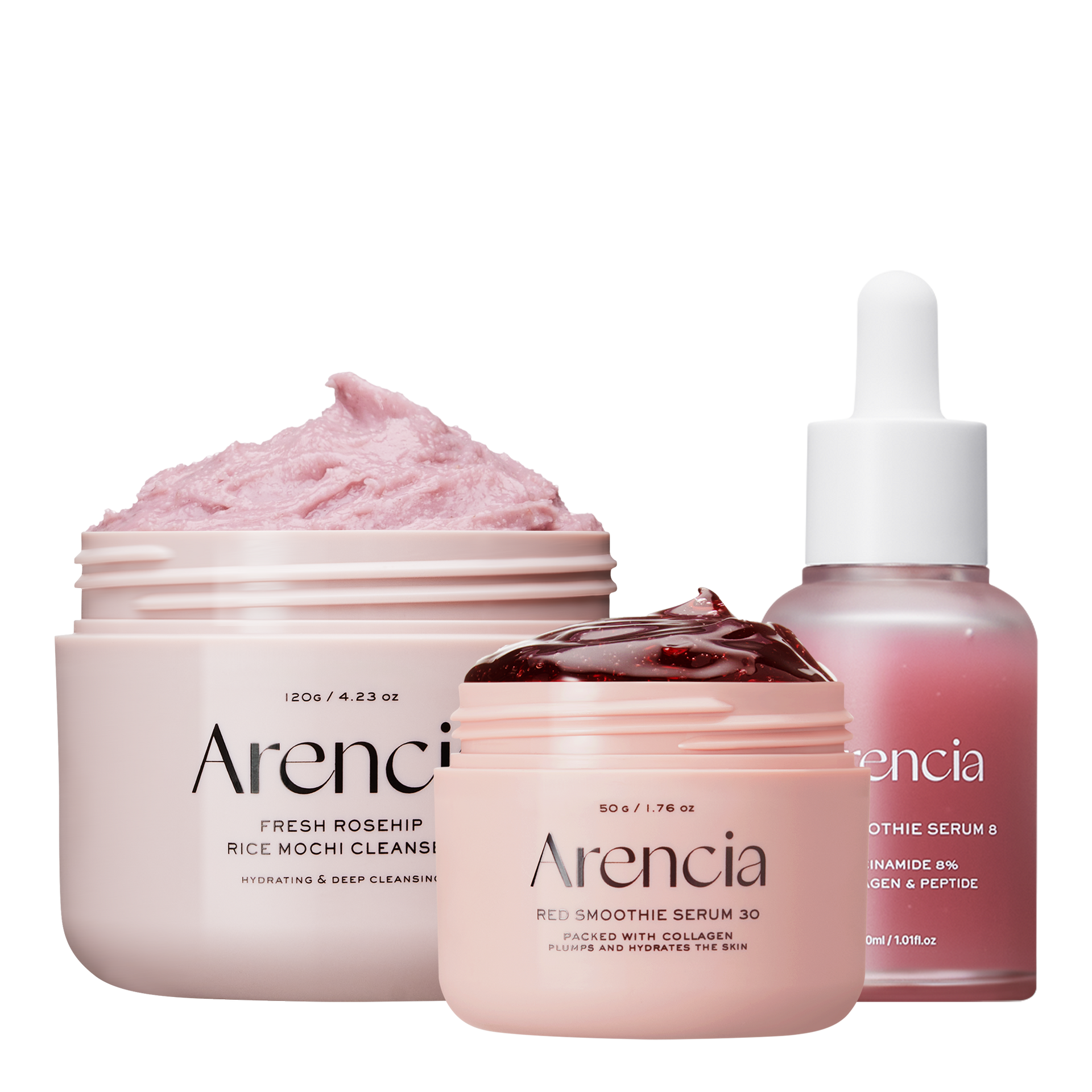Arencia スキンケアセット Red Collagen Jello Skin Trio - Poreless Skin Routine – Arencia