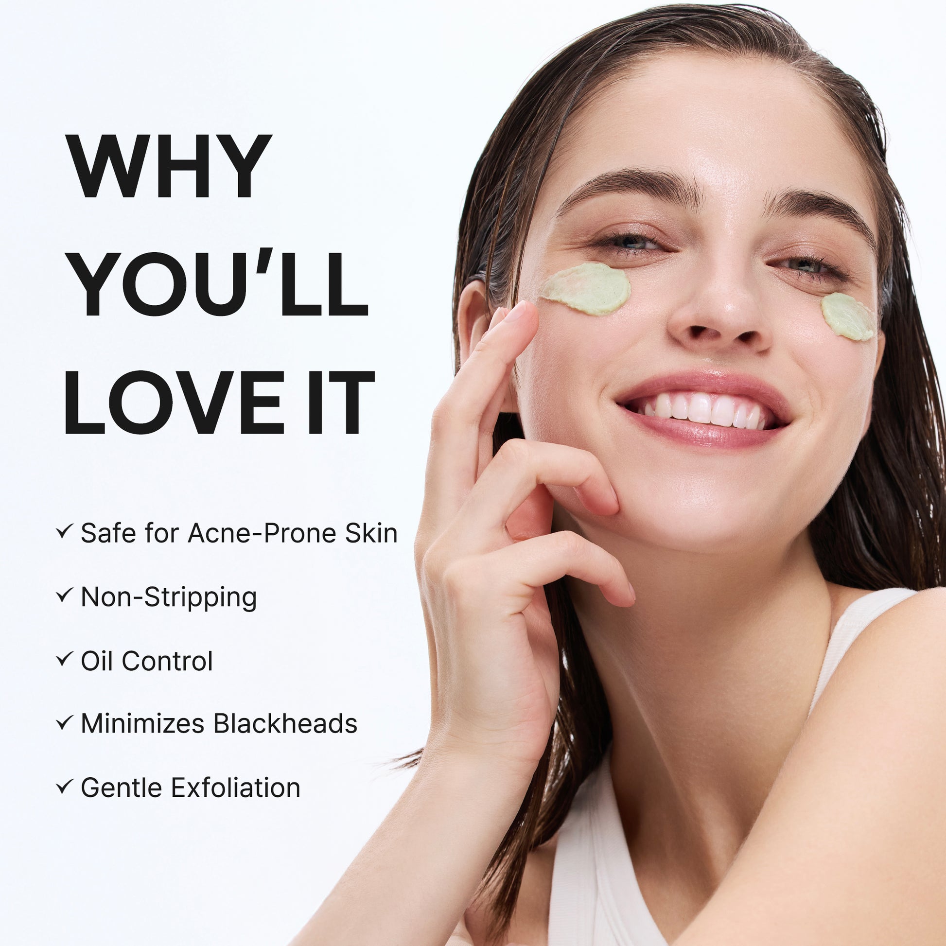 Arencia Fresh Green Rice Mochi Cleanser, Gentle Daily Cleanser for Acne-Prone Skin, 1.76oz / 4.23oz