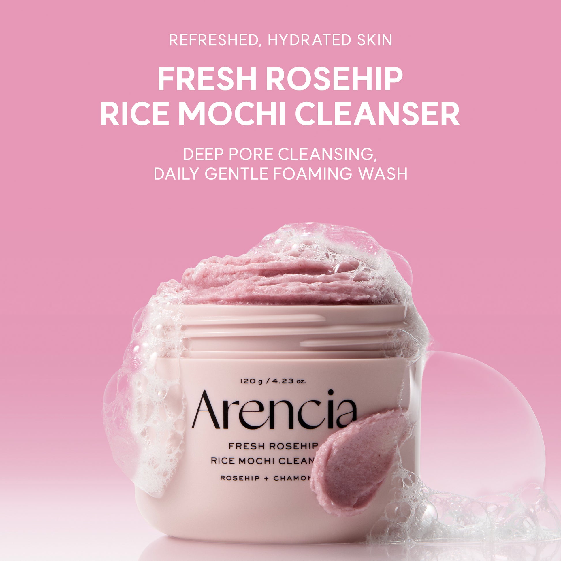 Arencia Fresh Rosehip Mochi Cleanser