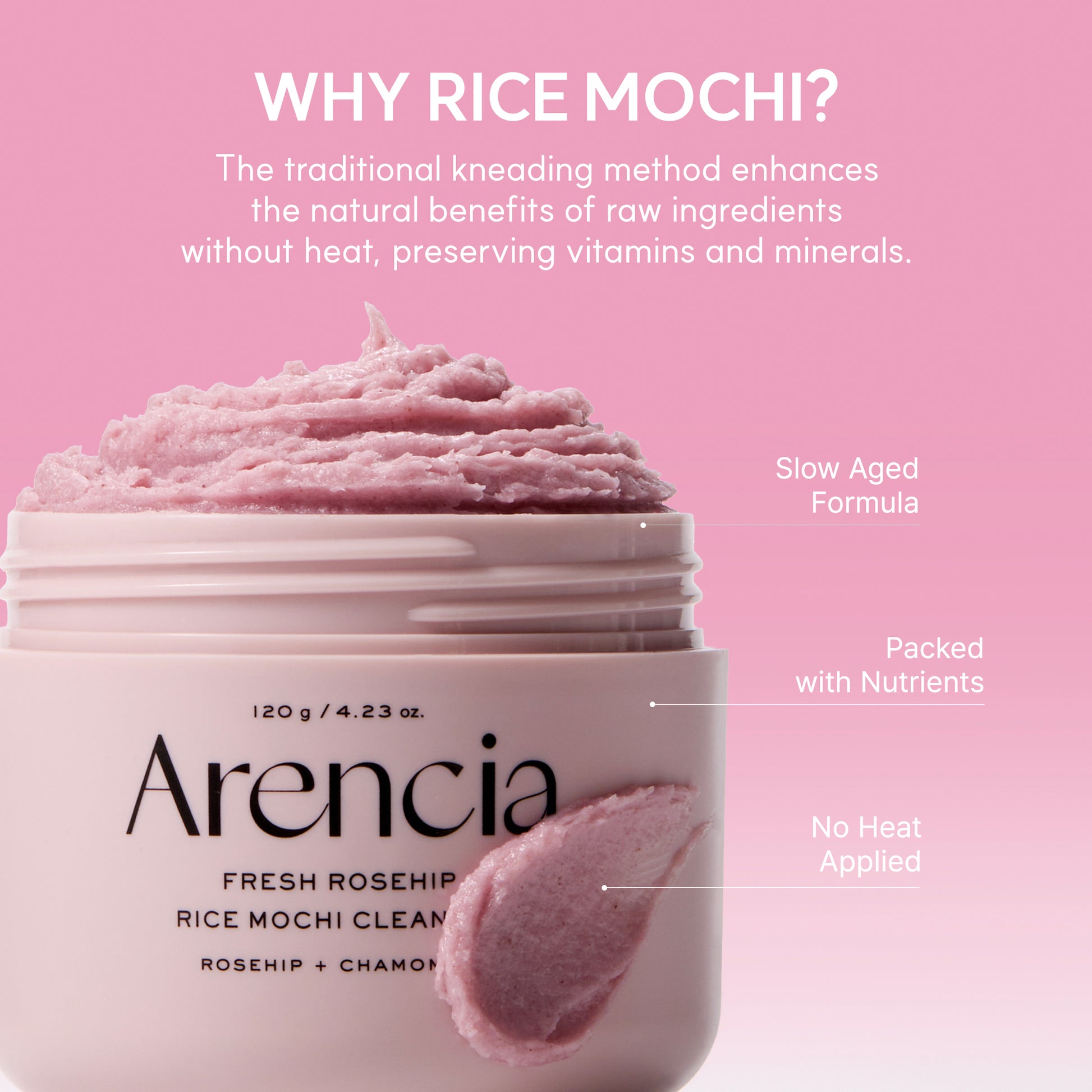 Arencia Fresh Rosehip Mochi Cleanser