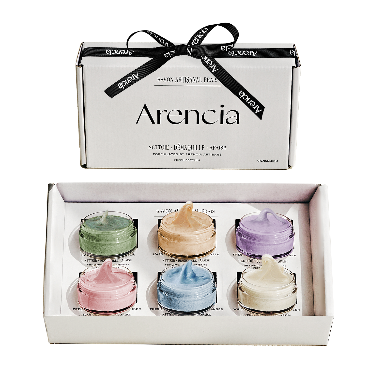 ARENCIA Rice Mochi Facial Cleanser Gift Set, 6 Varieties, 0.52 oz each - travel size, Korean skin care, holiday gift set