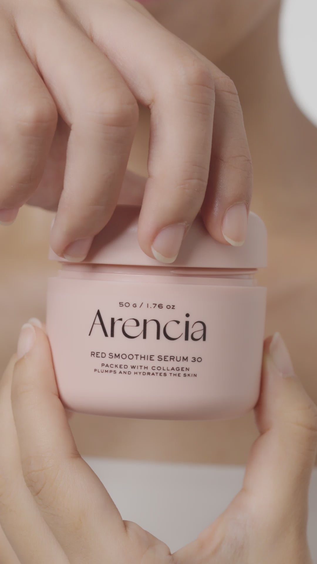 Arencia Overnight Red Smoothie Face Mask Serum, Glowing & Soothing with 30% red collagen, Niacinamide, Peptide, Vitamin E